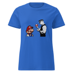 Ladies Mario and Policeman T Shirt - Royal Blue