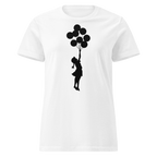 Ladies Palestine Girl with Balloons - White
