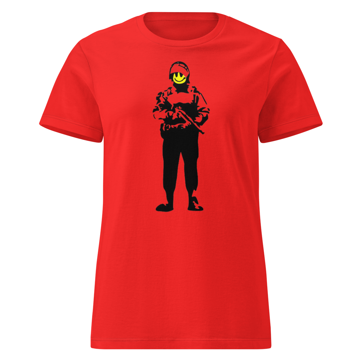 Ladies Smiley Soldier T Shirt - Red