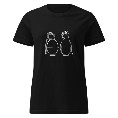 Ladies White War and Peace T - Shirt