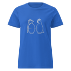 Ladies White War and Peace T - Shirt - Royal Blue