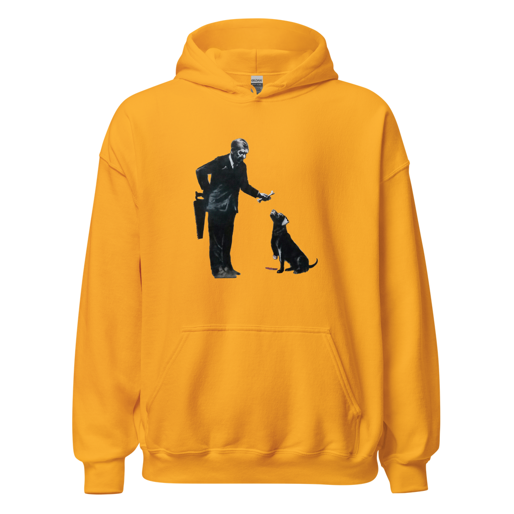 Man and Dog Hoodie - Yellow