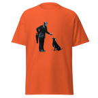 Man and dog T Shirt - Orange