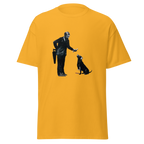 Man and dog T Shirt - Yellow