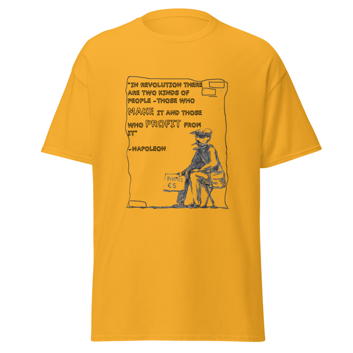 Napoleon Revolution T Shirt - Yellow