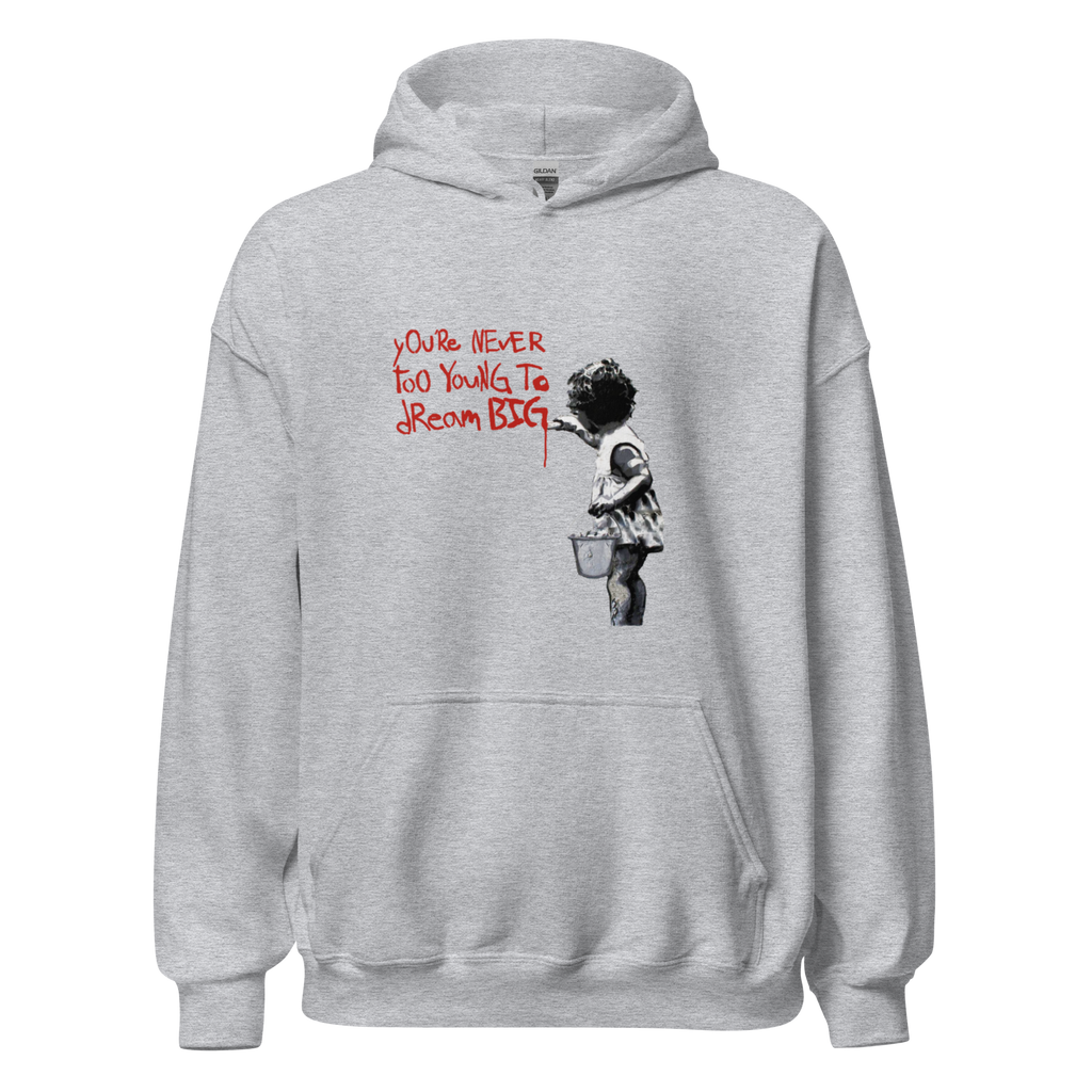 Never too young to dream big Hoodie - Sport Grey