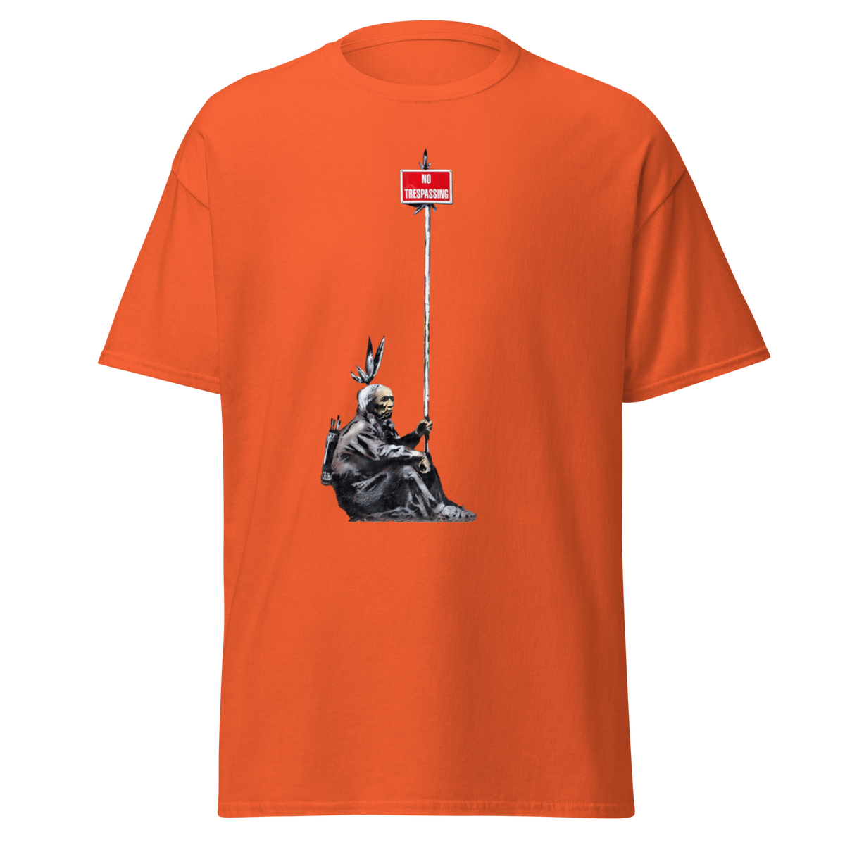 No Trespassing T Shirt - Orange