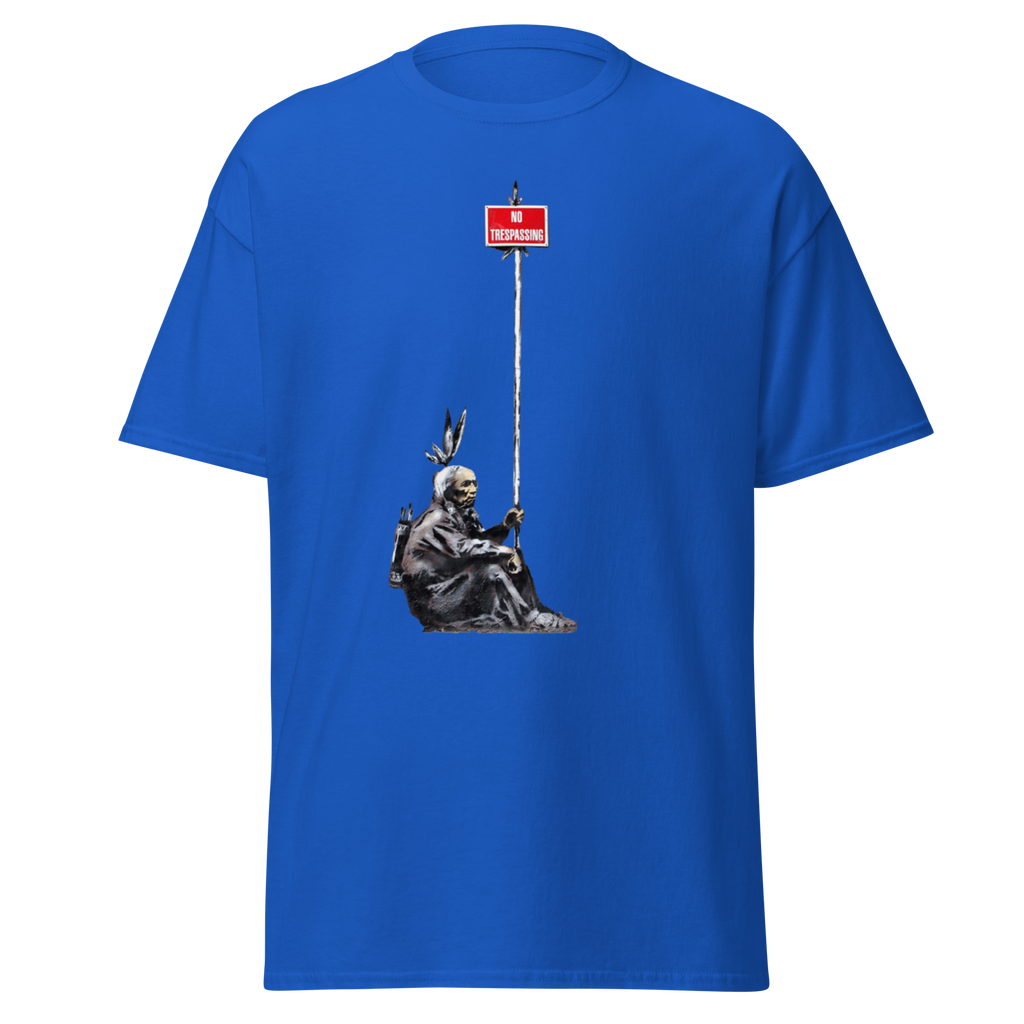 No Trespassing T Shirt - Royal Blue
