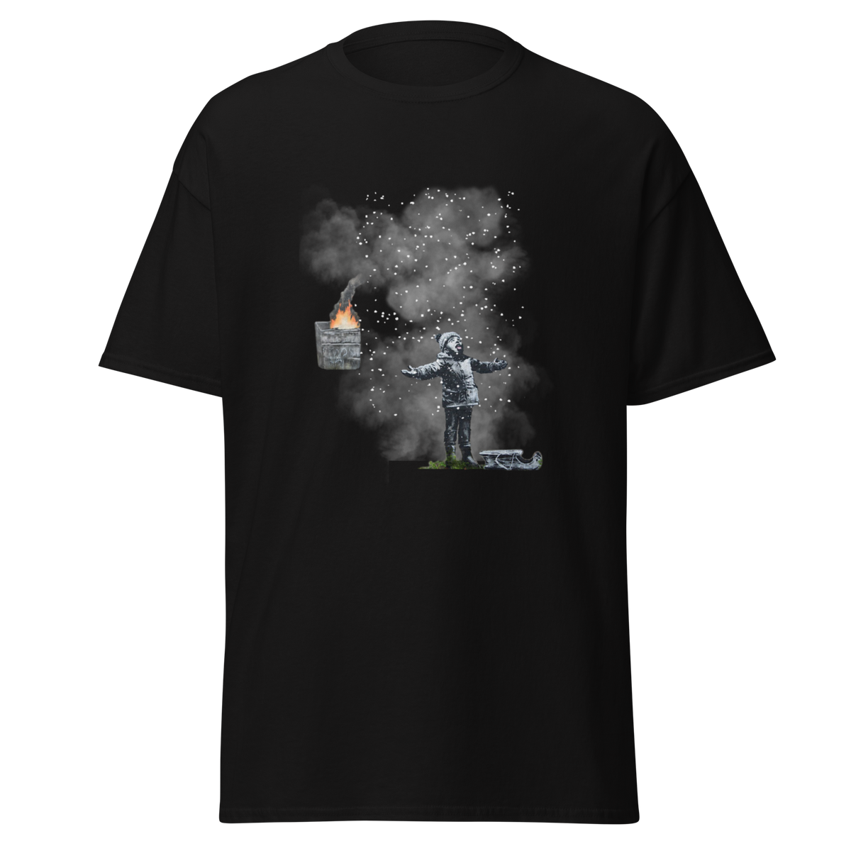 Port Talbot Seasons Greetings T Shirt - Black