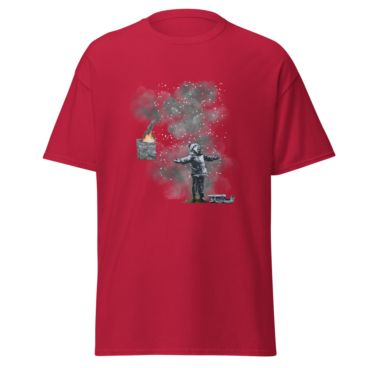 Port Talbot Seasons Greetings T Shirt - Cardinal Red