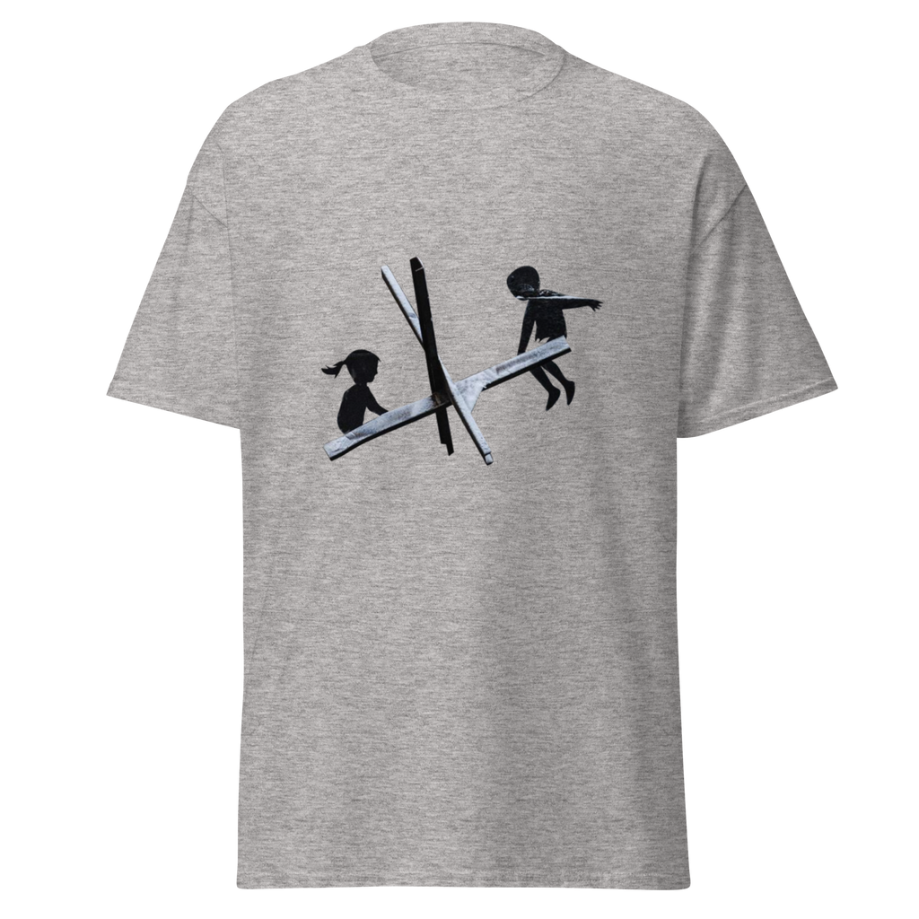 See Saw of War T Shirt - Sport Grey