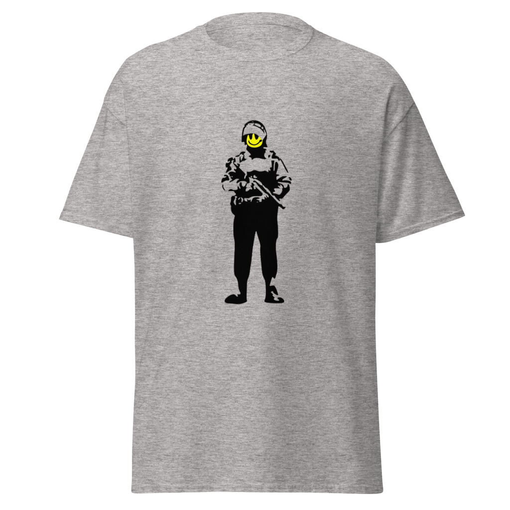 Smiley Soldier T Shirt - Sport Grey