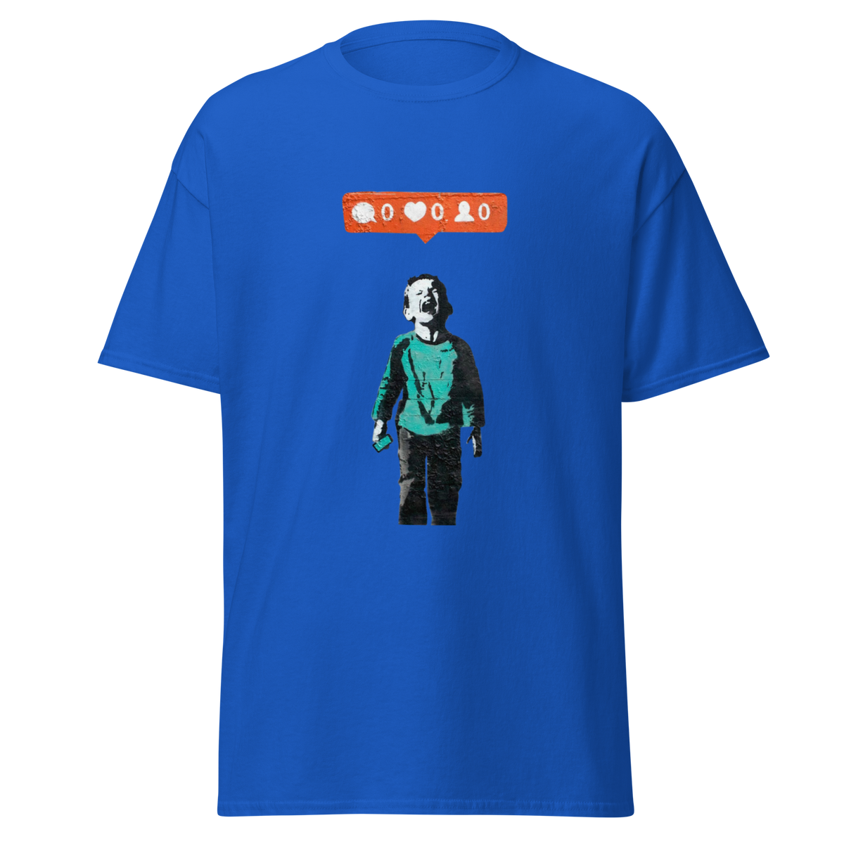 Social Media T Shirt - Royal Blue