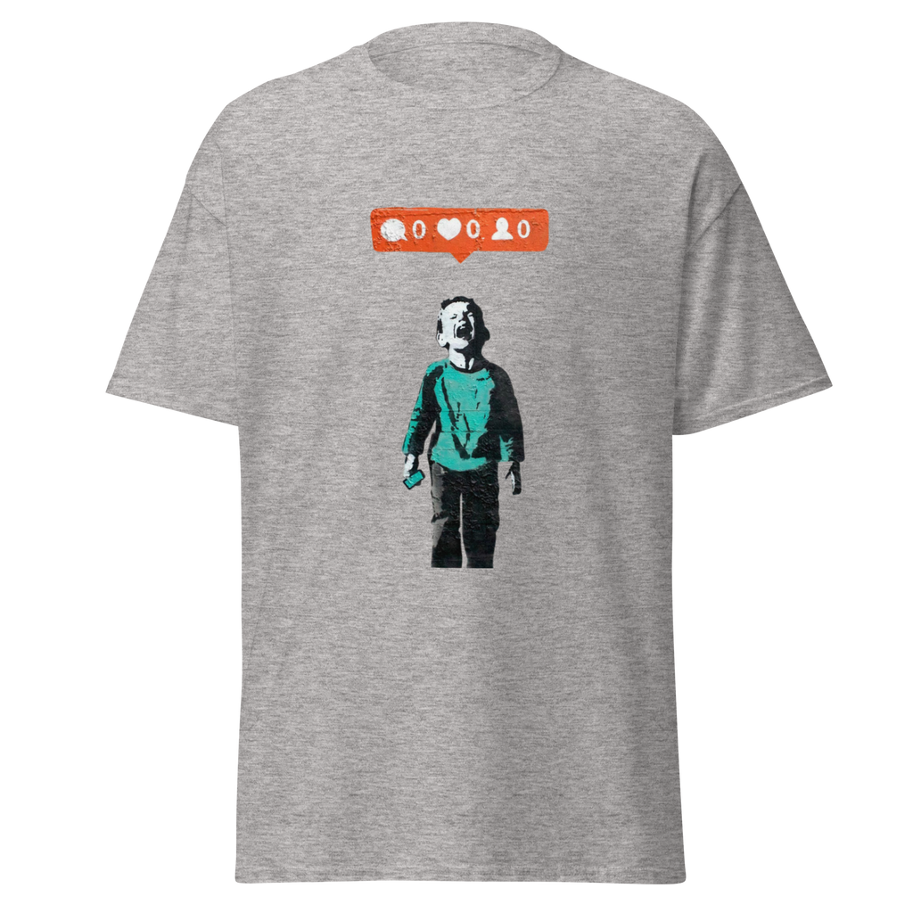 Social Media T Shirt - Sport Grey