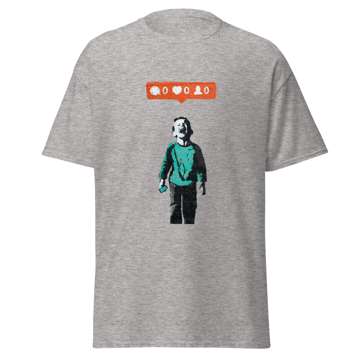 Social Media T Shirt - Sport Grey