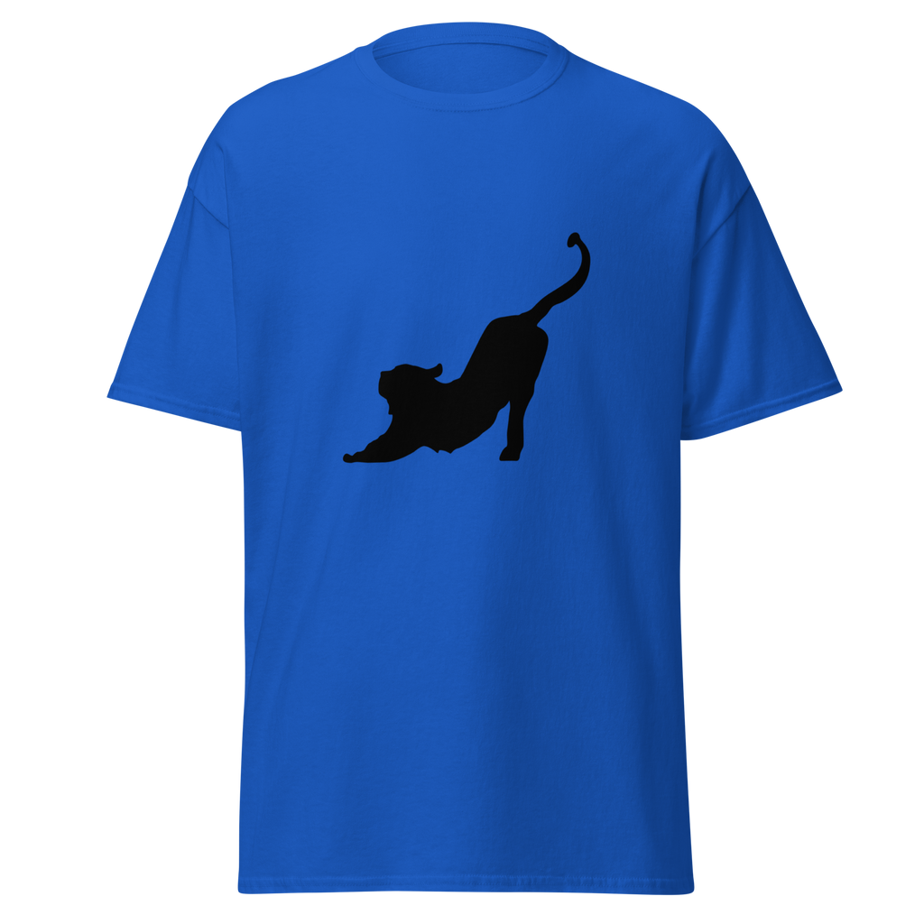 Stretching Cat T Shirt - Royal