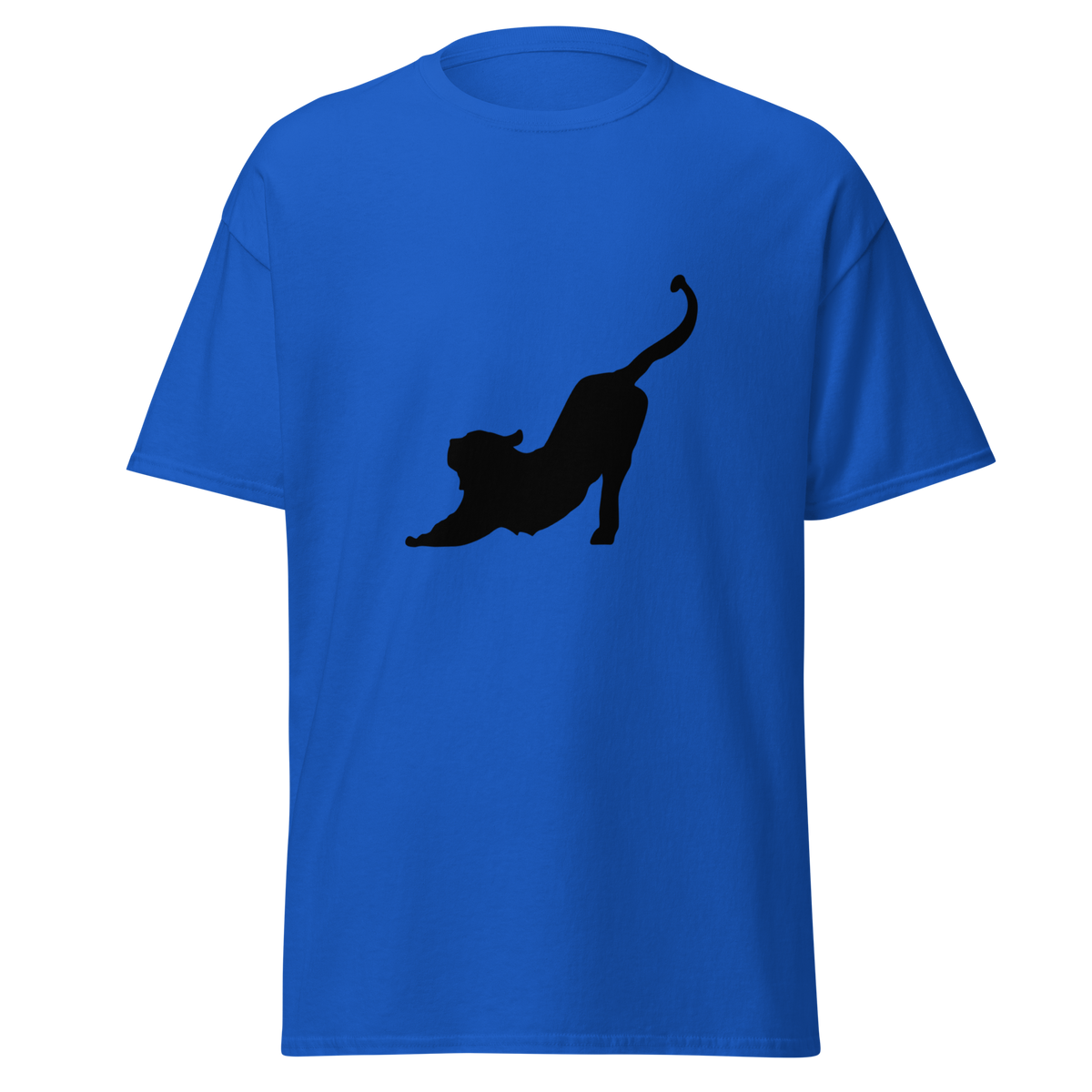 Stretching Cat T Shirt - Royal