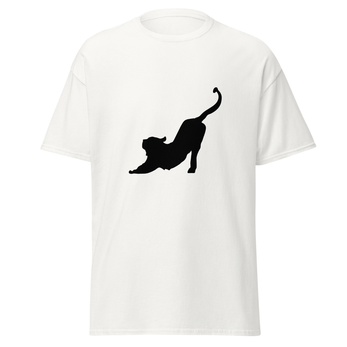 Stretching Cat T Shirt - White