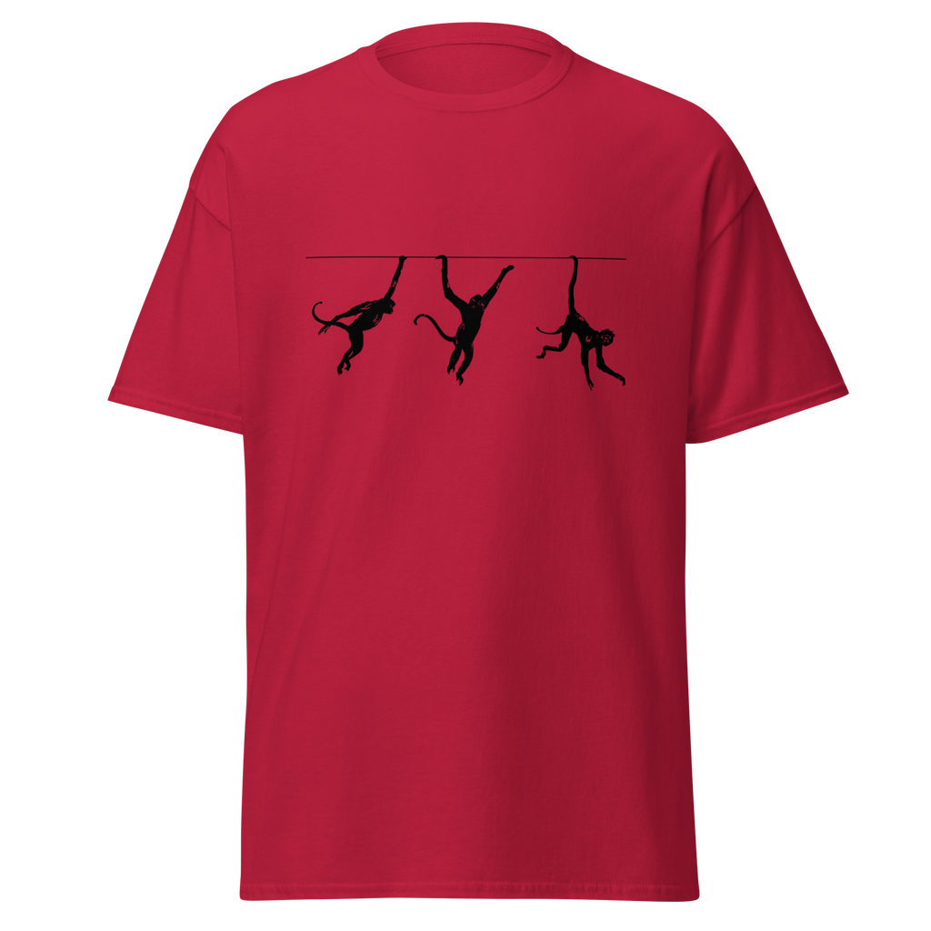 Swinging Monkeys T Shirt - Cardinal