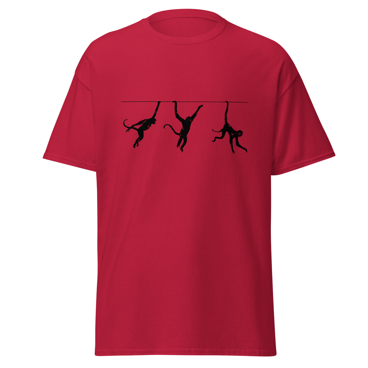 Swinging Monkeys T Shirt - Cardinal