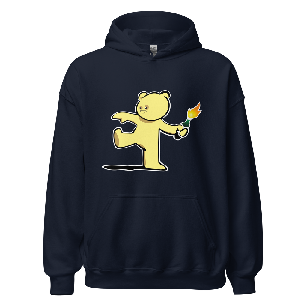 Teddy Bear Bomber Hoodie - Navy Blue