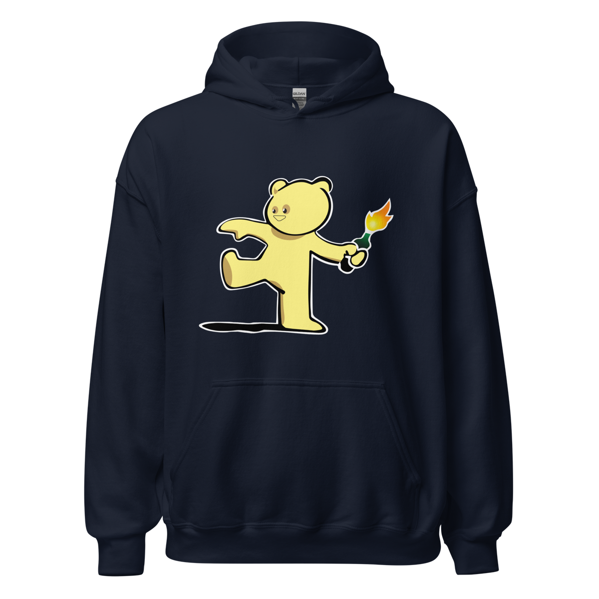 Teddy Bear Bomber Hoodie - Navy Blue