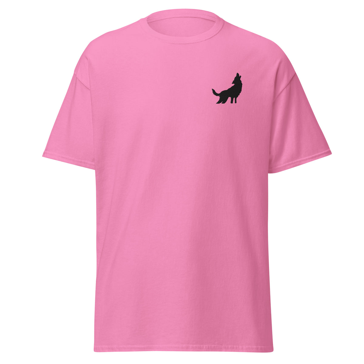 Embroidered Howling Wolf T shirt