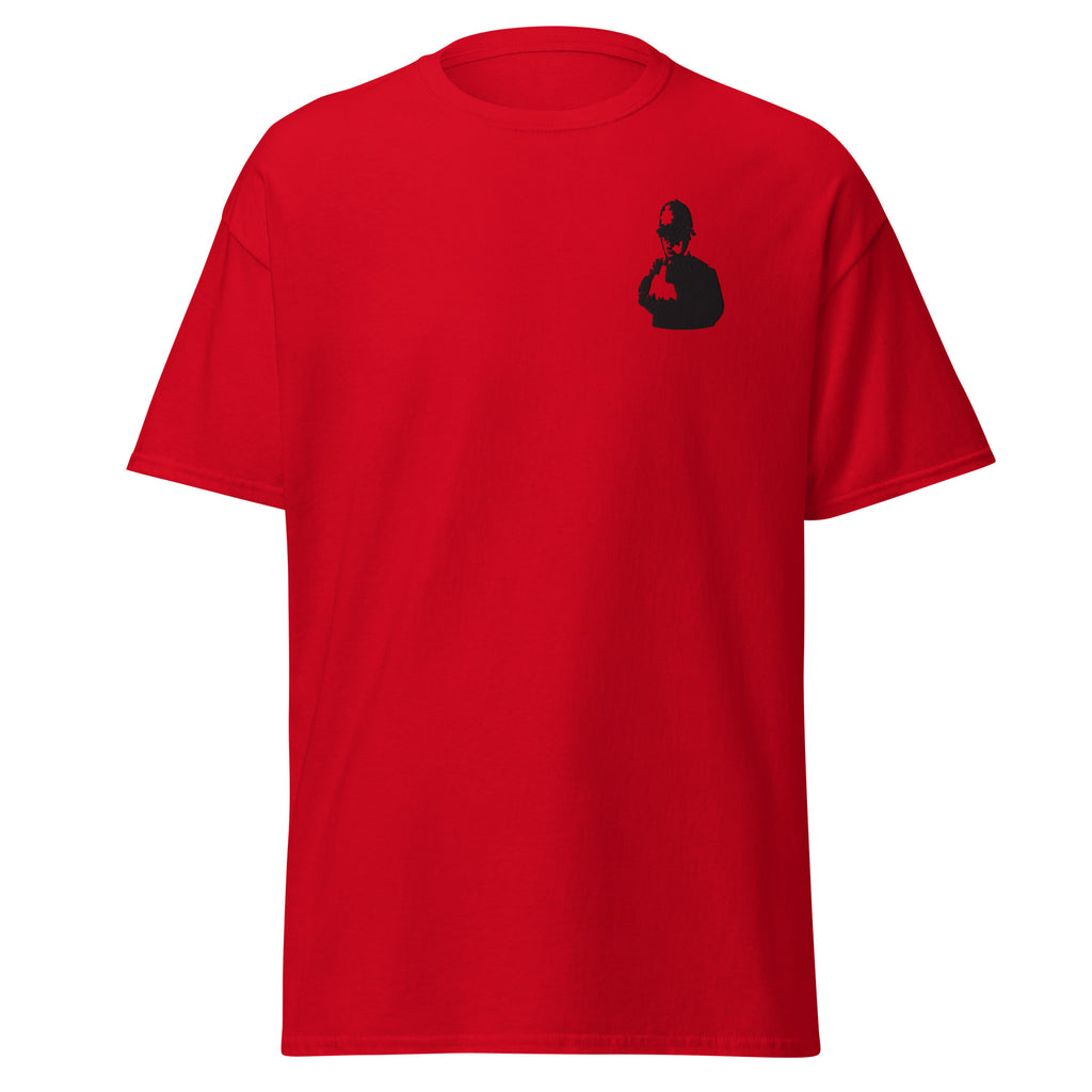 Embroidered Banksy rude copper T shirt
