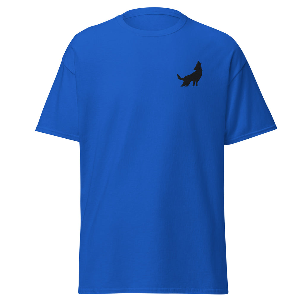 Embroidered Howling Wolf T shirt