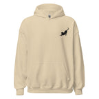 Embroidered  Stretching Cat Hoodie