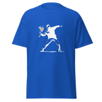 White Flower Thrower T Shirt - Royal Blue