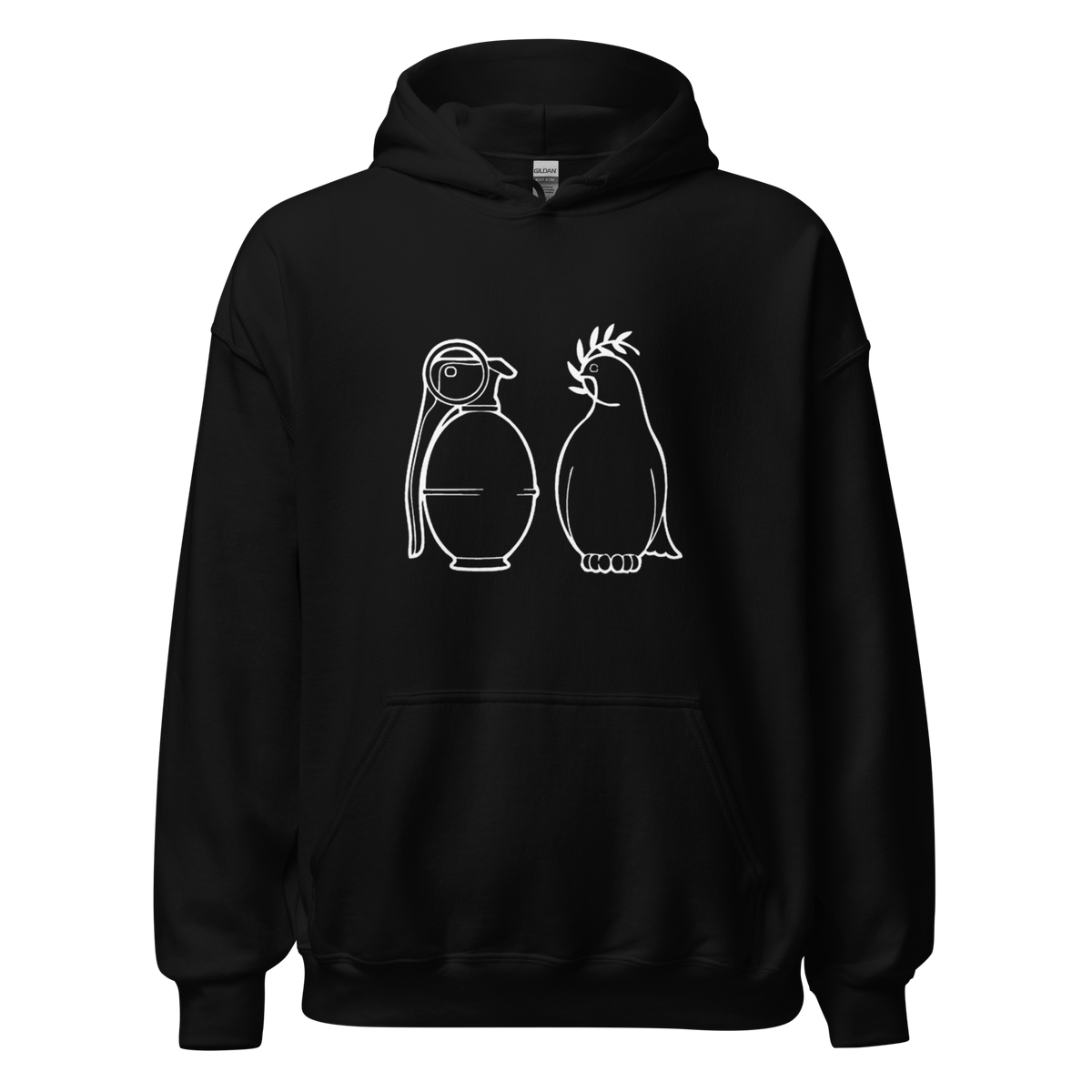 White War and Peace Hoodie - Black