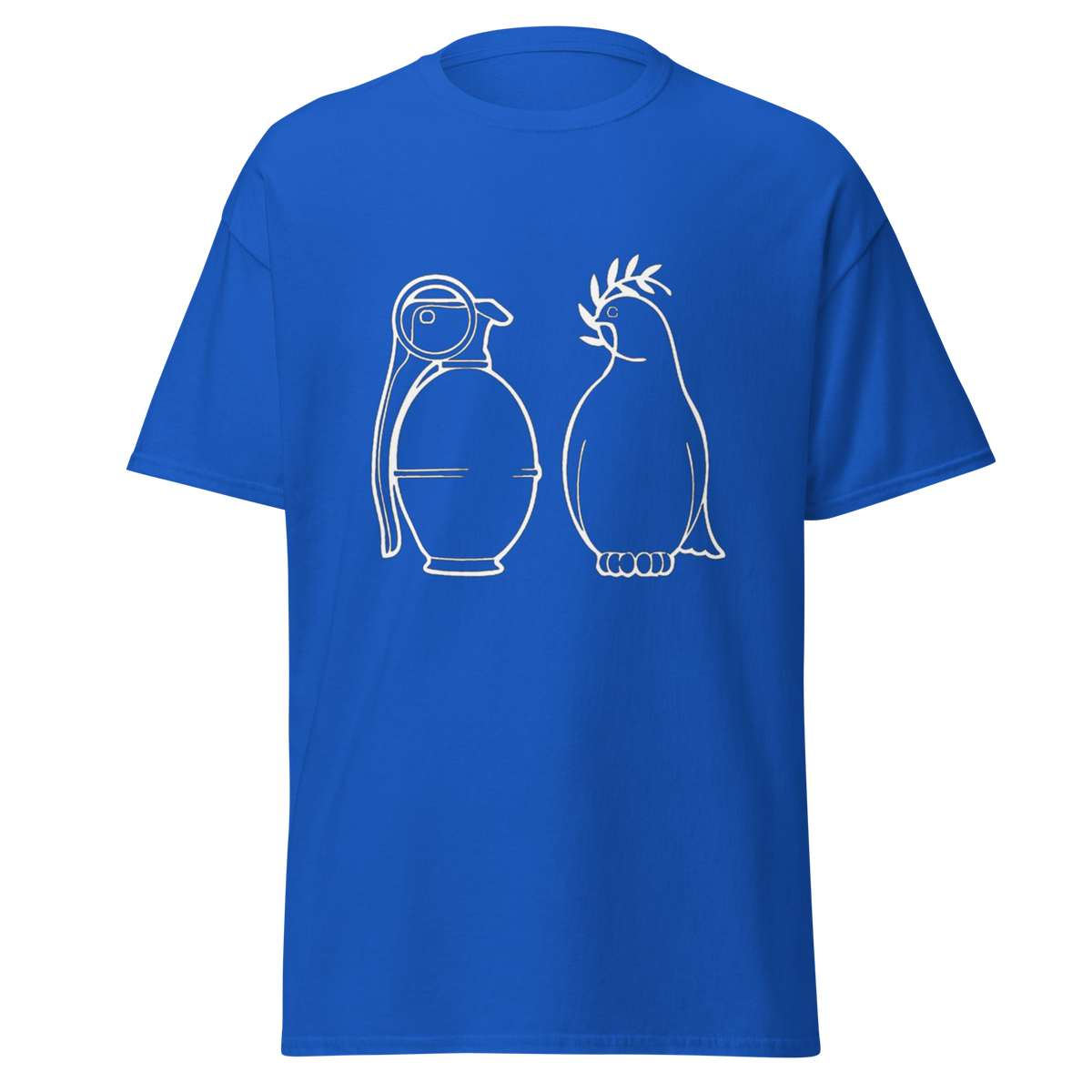 White War and Peace T Shirt - Royal Blue