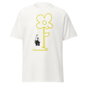 Yellow Lines Flower Painter - White