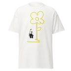 Yellow Lines Flower Painter - White